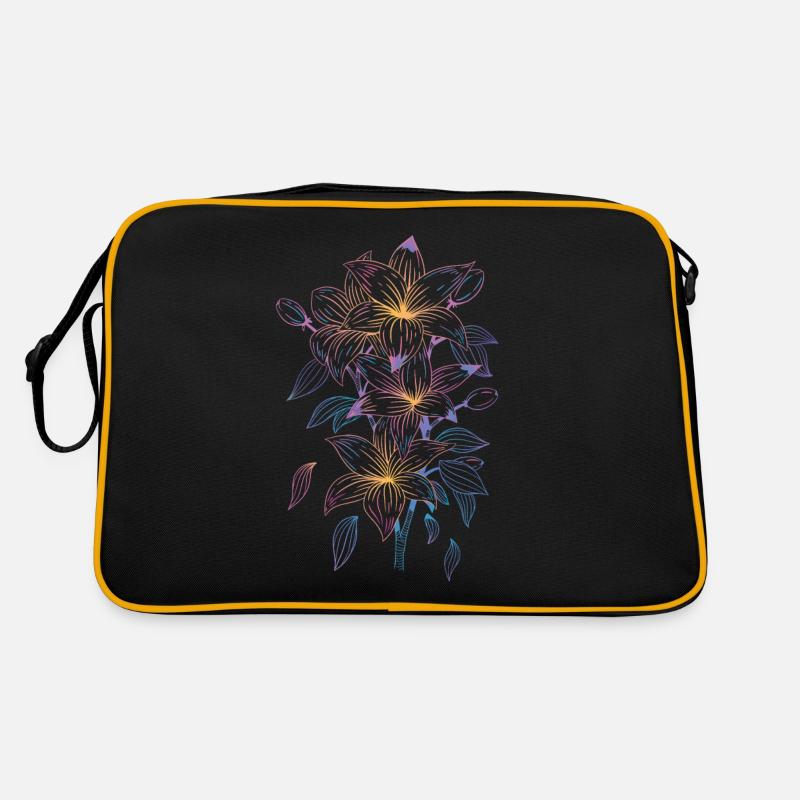 Lys avec un motif arc-en-ciel Sac Retro