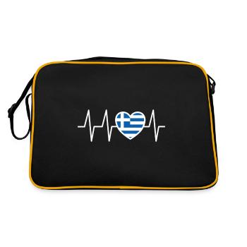 Funny Greek saying Greece gift - Retro Bag - black/gold - Back