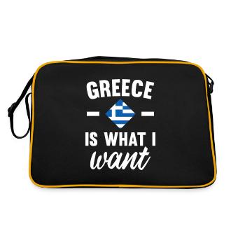 Funny Greek saying Greece gift - Retro Bag - black/gold - Back