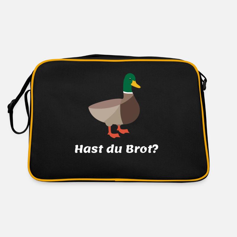Avez-vous du pain? - Sac Retro - noir/or