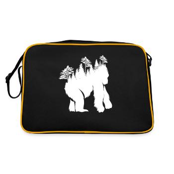 Conception de forêt de gorilles pour les amoureux de la nature - Sac Retro - noir/or - Dos