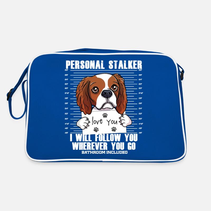Funny Cavalier King Charles Spaniel Face Retro Tasche