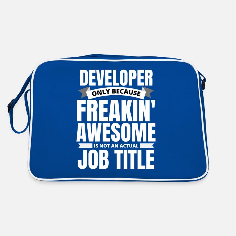 Freakin 'Awesome Developer Lustiges Zitat Retro Tasche