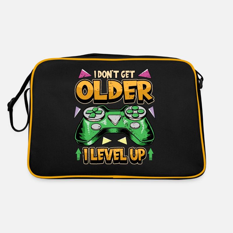 Gamer PC Videogames Controller Spruch Geschenk Retro Tasche