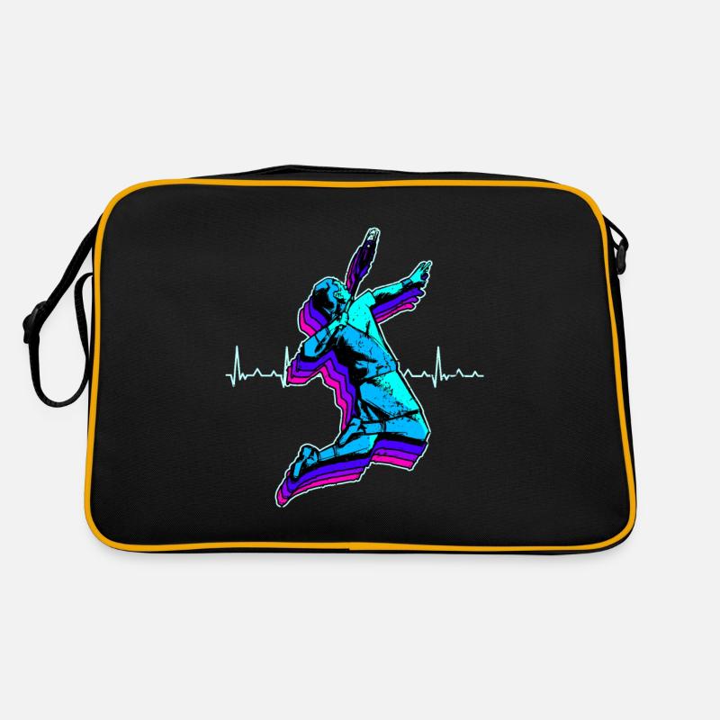 Cadeau de passe-temps de sport de raquette de volant de badminton - Sac Retro - noir/or
