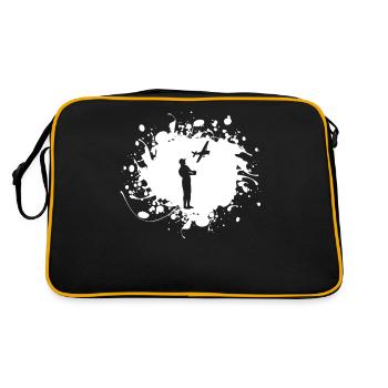 Model airplane model maker airplane gift - Retro Bag - black/gold - Back
