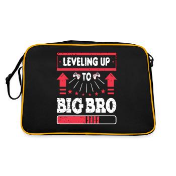 Leveling up to Big Bro - Retro Bag - black/gold - Back