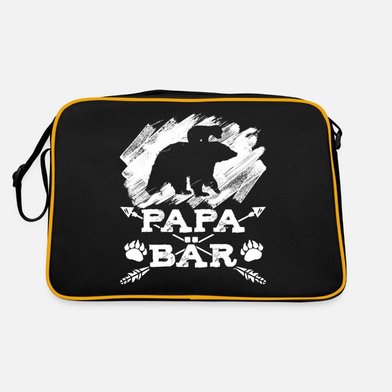 Papa Bär Vater Vatertag Retro Tasche