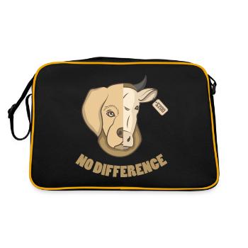 VEGETARIAN gift animal rights activists for vegans - Retro Bag - black/gold - Back