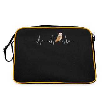Effraie des clochers Heartbeat Bird of Prey Birders EKG - Sac Retro - noir/or - Dos