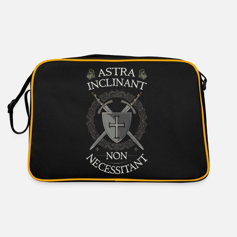 Templer Schild & Schwerter Astra Inclinant Non Neces Retro Tasche