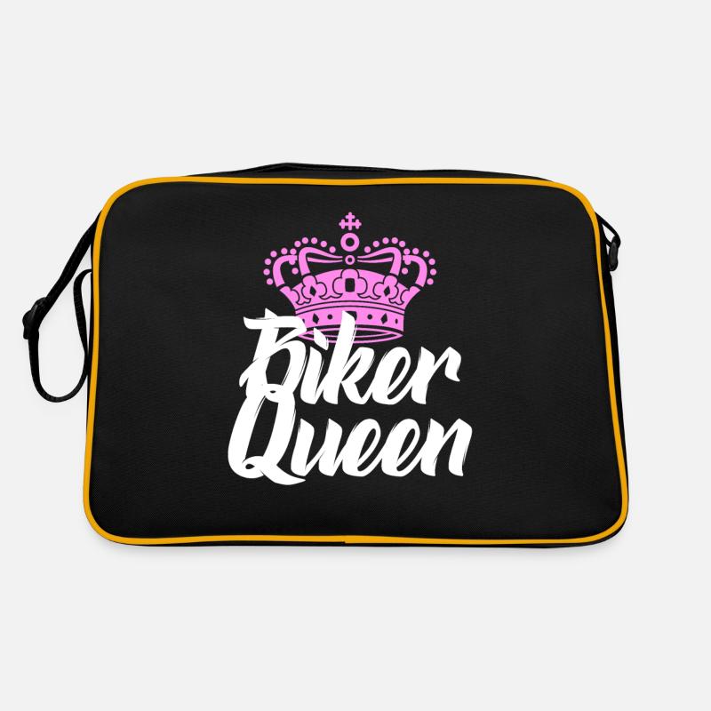 biker queen - Retro Tasche - Schwarz/Gold