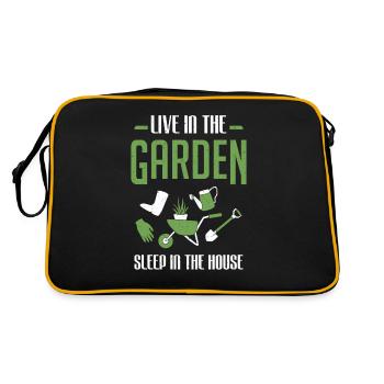Gardener Landscape Garden Funny Gardening Tool - Retro Bag - black/gold - Back