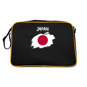 Japan japanese flag banner - Retro Bag - black/gold - Back