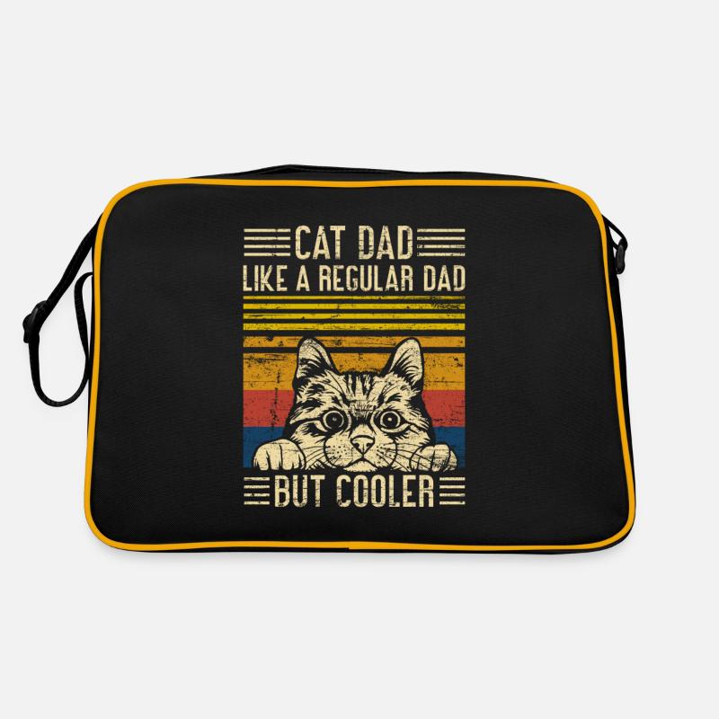 Cat Dad Katzen Papa Retro Tasche
