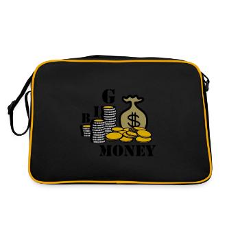 gros money - beaucoup d’argent - Sac Retro - noir/or - Dos