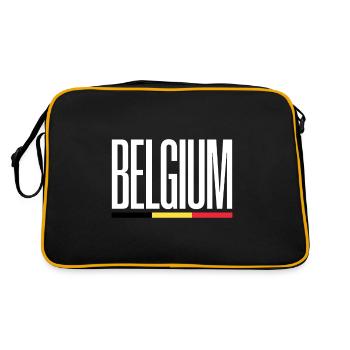 Funny Belgian Saying Belgium Gift - Retro Bag - black/gold - Back