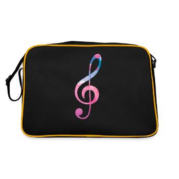 Chor Chorprobe Chorsänger Singen - Retro Tasche - Schwarz/Gold - Hinten