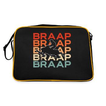 Snowmobile Snowmobiling - Retro Bag - black/gold - Back