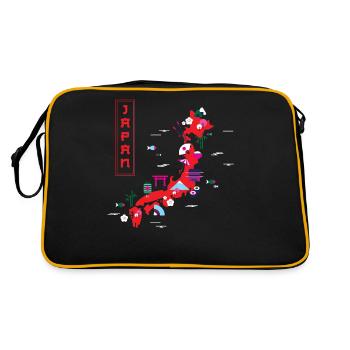 Japon carte kawaii sushi cadeau japonais - Sac Retro - noir/or - Dos