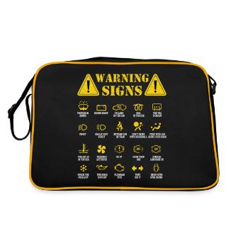 Mécanicien de panneaux d'avertissement de conduite - Sac Retro - noir/or - Dos
