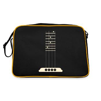 Bass Guitar Fret Musician Bass Guitar Lover Gift - Retro Bag - black/gold - Back
