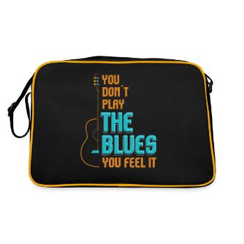 Blues Music Band Lover Guitar Teacher Blues - Sac Retro - noir/or - Dos