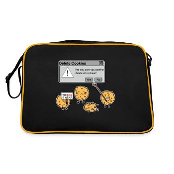 Cookies löschen Lustiger Internet Meme Browser - Retro Tasche - Schwarz/Gold - Hinten