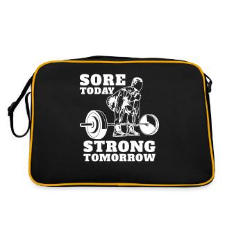 Weightlifting weightlifter barbell - Retro Bag - black/gold - Back