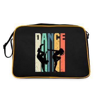 Danseur de danse hip hop breakdance disant cadeau - Sac Retro - noir/or - Dos