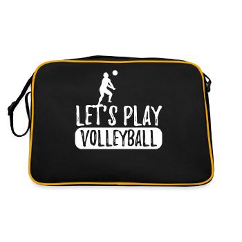 Cadeau d'équipe de jeu de sport de volleyball - Sac Retro - noir/or - Dos