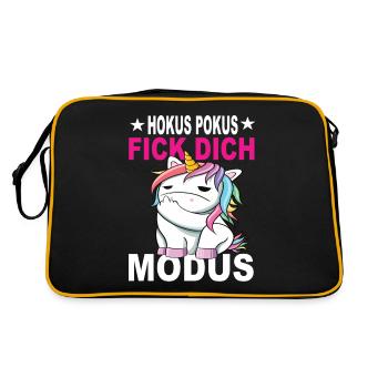 Hokus Pokus Damen - Hokus Pokus Fick Dich Modus - Retro Tasche - Schwarz/Gold - Hinten
