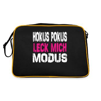 Hokus Pokus Damen - Hokus Pokus Leck Mich Modus - Retro Tasche - Schwarz/Gold - Hinten