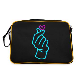 K-Pop Korea Pop Kdrama Kpop Corée Coréenne - Sac Retro - noir/or - Dos