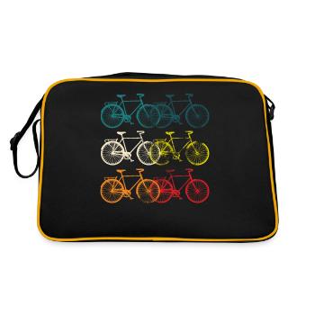 Cadeau de cycliste cycliste amateur de vélo - Sac Retro - noir/or - Dos