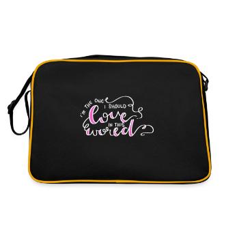 Self Care Liebe Spirituelle und achtsam Geschenk - Retro Tasche - Schwarz/Gold - Hinten