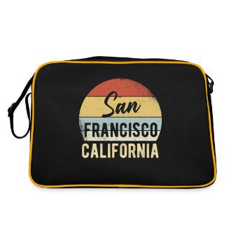 San Francisco Californie - Sac Retro - noir/or - Dos