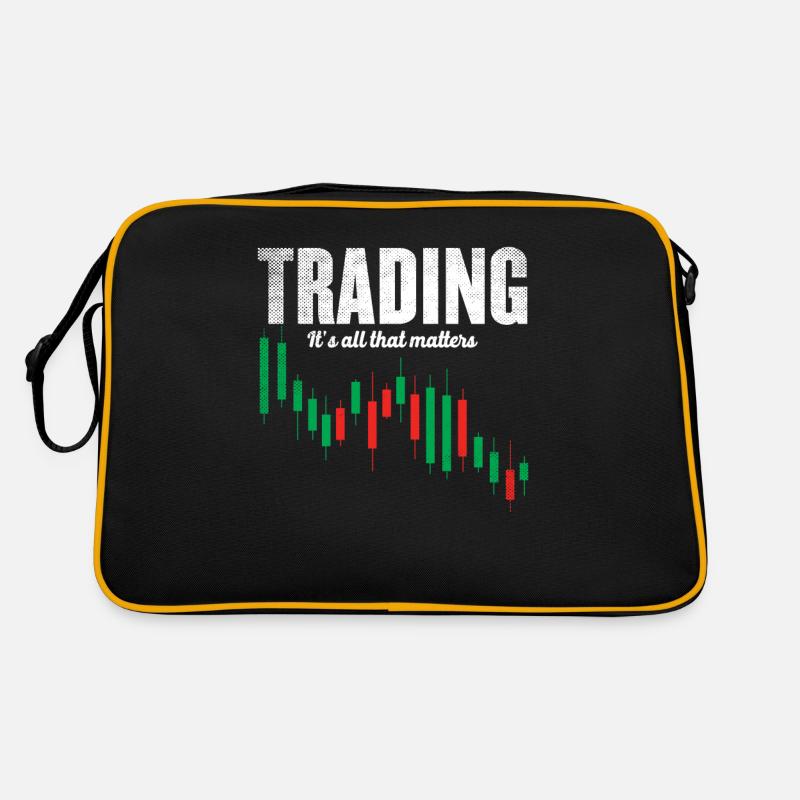 Day-Trading - Trading - Retro Tasche - Schwarz/Gold