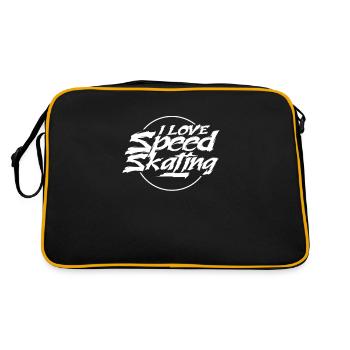 J'adore le patinage de vitesse, le patinage de vitesse, le patinage de vitesse - Sac Retro - noir/or - Dos