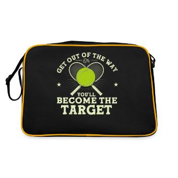 Tennis player net tennis gift - Retro Bag - black/gold - Back