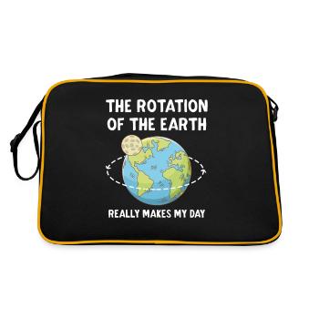 La rotation de la terre fait vraiment ma journée - Sac Retro - noir/or - Dos
