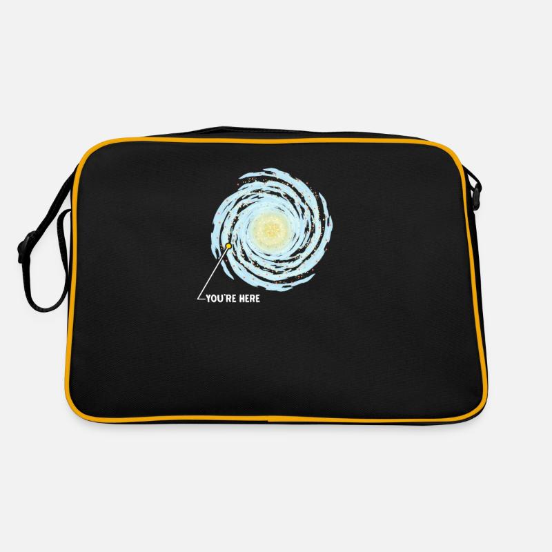 Du bist Hier in der Galaxie Retro Tasche