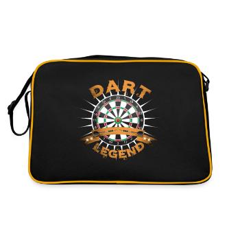 Dart board with darts - Retro Bag - black/gold - Back
