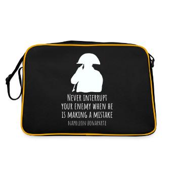 Napoleon Bonaparte sagt - Retro Tasche - Schwarz/Gold - Hinten