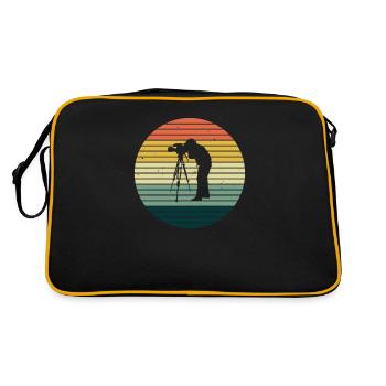 Cameraman Filmmaker Camera Vintage Gift - Retro Bag - black/gold - Back