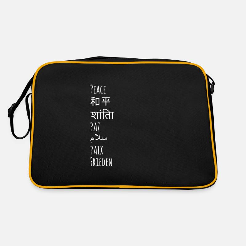 Peace world peace foreign language gift Retro Bag
