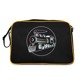 Modèle Locomophage locomotives locomotives trains - Sac Retro - noir/or - Dos