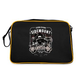 Sidemount diving cave diving gift no limits - Retro Bag - black/gold - Back