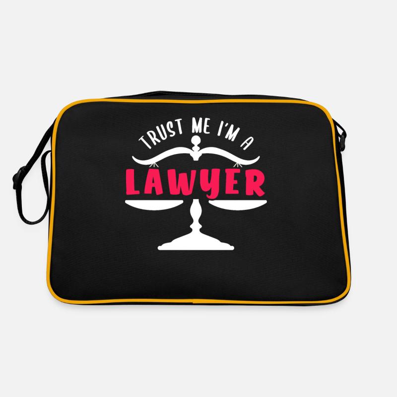 Anwalt Rechtsanwalt Waage Geschenk - Retro Tasche - Schwarz/Gold