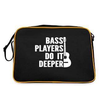 Les bassistes le font plus profondément - Sac Retro - noir/or - Dos